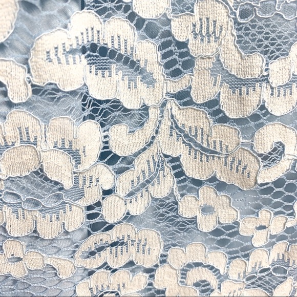 Heart loom Shoulderless Blue Lacey Layered Top - Picture 5 of 10